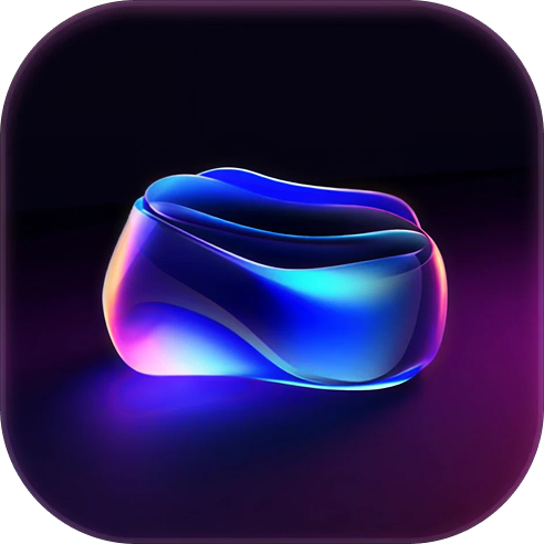 Healthcare AI agent — abstract glass ribbon visual